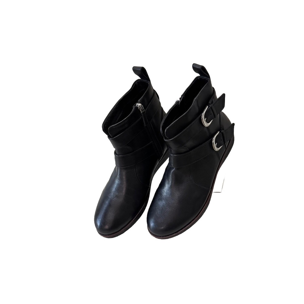 FitFlop Laila Black Leather Boots‎ Women's Sz 8.5 EUC